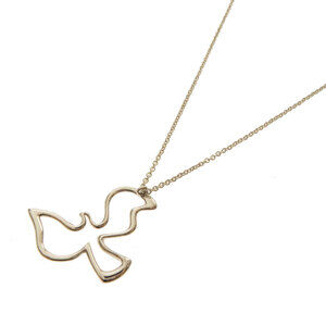 Tiffany Co bird motif necklace silver